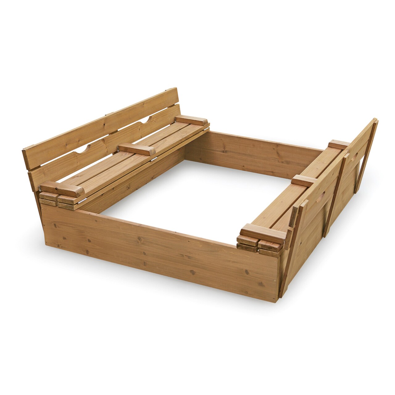Badger Basket Co. Covered Convertible Cedar Sandbox With Two Bench Seats